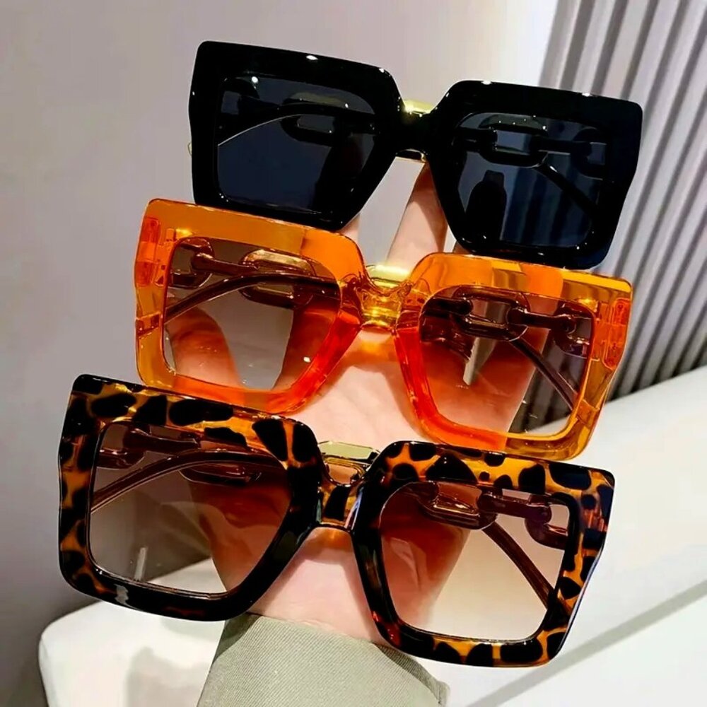 Large Frame Sunglasses Orange, Black & Tortoise Shell 3 pairs NEW NEVER WORN
